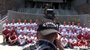 Arkansas&#x27; baseball team arrived at TD Ameritrade Park around noon on Thursday and had a team photo taken in front of Omaha&#x27;s most famous statue. 