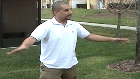 A newly released video shows Florida neighborhood watch volunteer George Zimmerman at the scene of Trayvon Martin's fatal shooting a day later giving police a blow-by-blow account of his fight with the teen. (June 21)