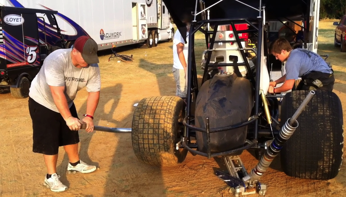 Drivers participate in warm-up sessions before Saturday's racing.