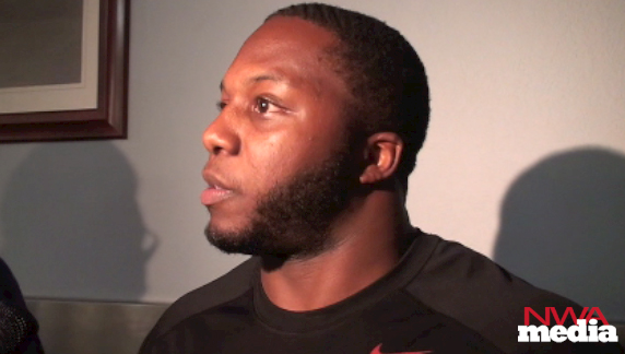 Arkansas fullback Kiero Small previews the Razorbacks' practices which begin Thursday at the University of Arkansas Intramural fields.