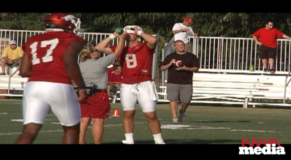 Highlights from Arkansas' first preseason football practice Thursday in Fayetteville.