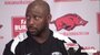 Arkansas linebackers coach Taver Johnson recaps the Razorbacks&#x27; practice on Thursday. 