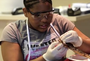 Students in Amy Eversole's science class at Holt Middle School in Fayetteville dissected frogs Thursday morning. The frogs were  purchased as scientific equipment/supplies  with a $15,000 grant obtained by a group of science teachers from the Arkansas Community Foundation.