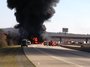 A semi-truck that wrecked and caught fire in North Little Rock on Thursday afternoon shut traffic on Interstate 40 in both directions.