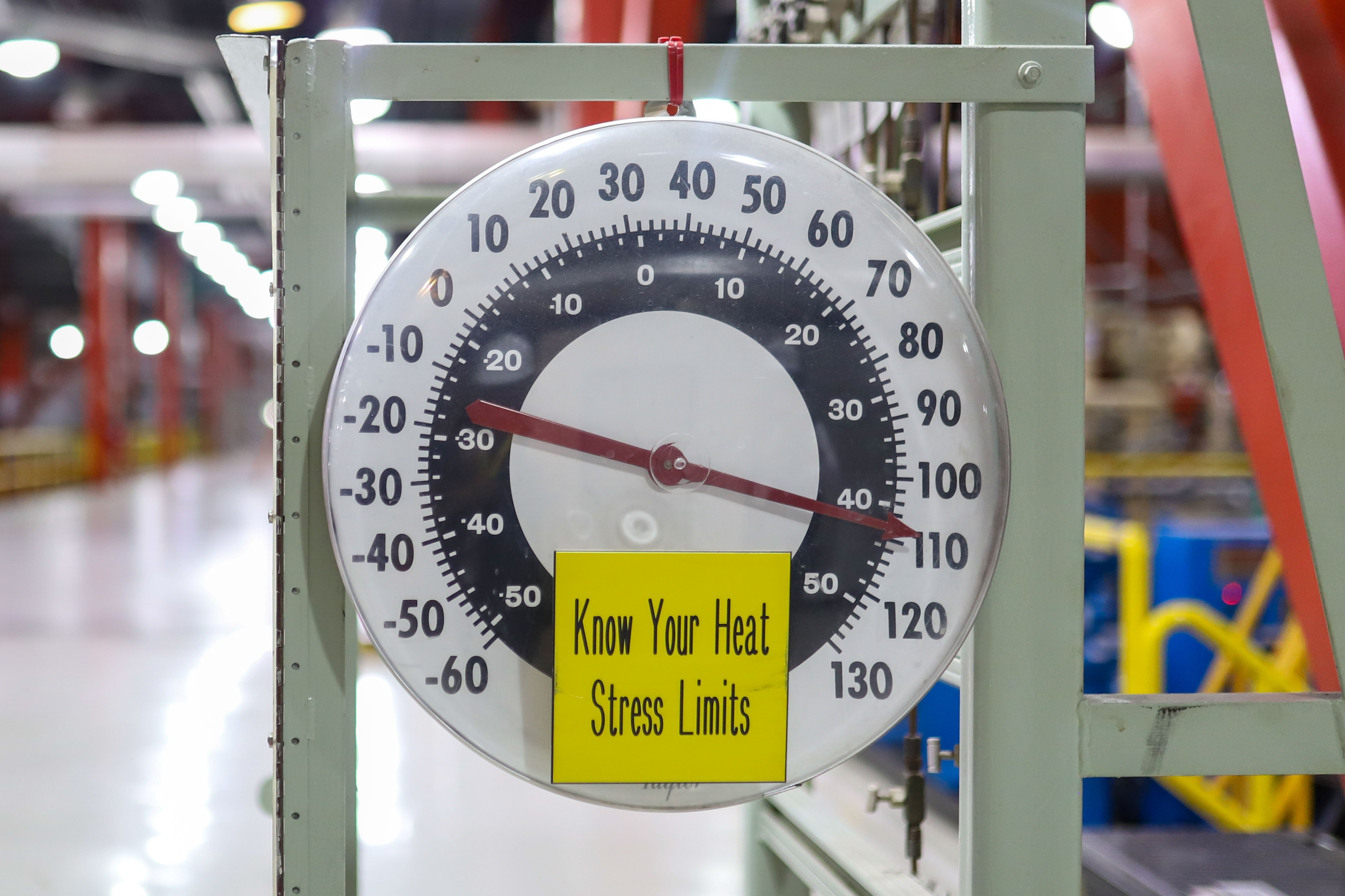 Staff photo / The temperature inside part of the Sequoyah Nuclear Plant is seen on Thursday, June 27, 2024.