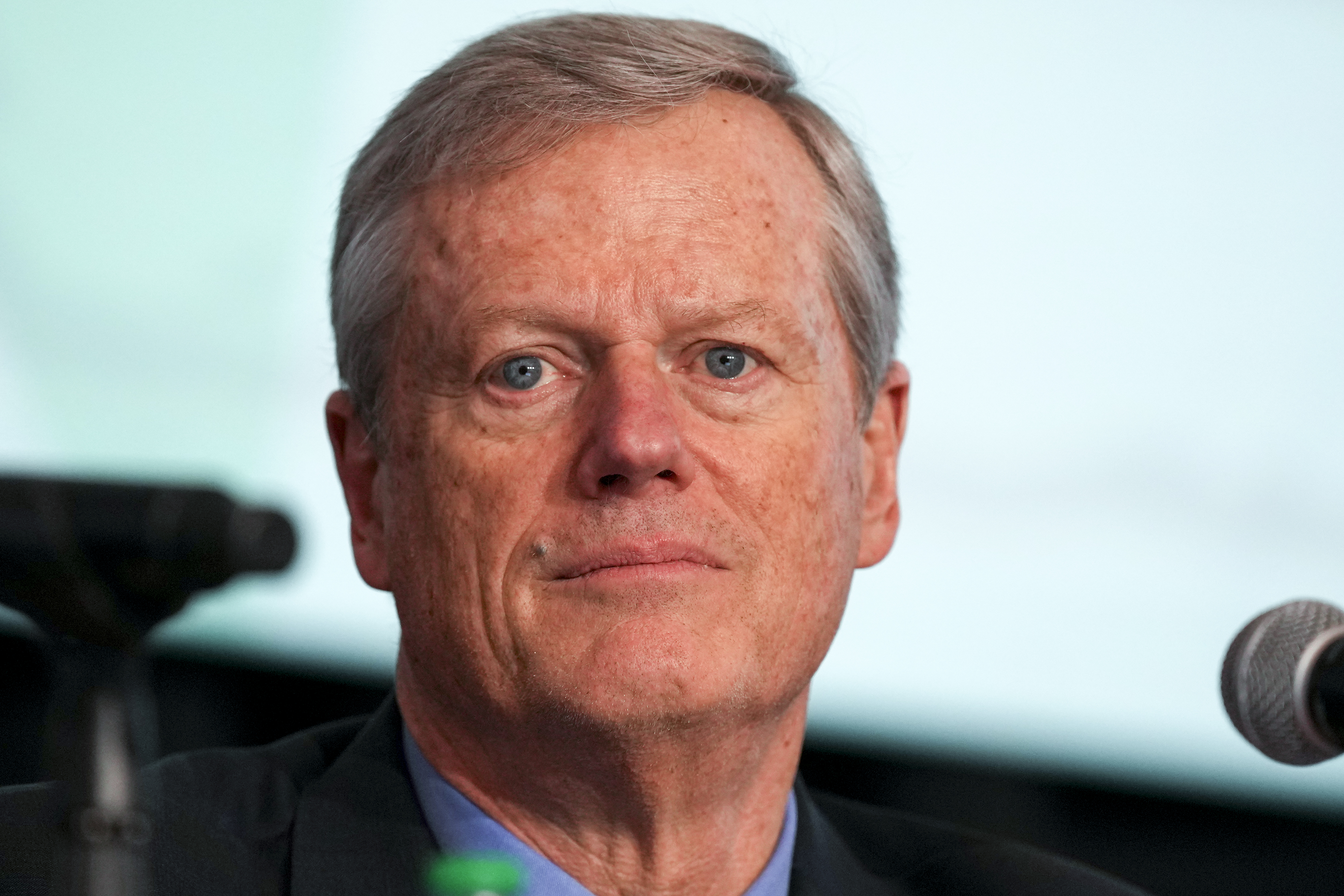 FILE - NCAA President Charlie Baker attends the organization's annual convention in Nashville, Tenn., on Wednesday, Jan. 15, 2025 (AP Photo/George Walker IV, File)