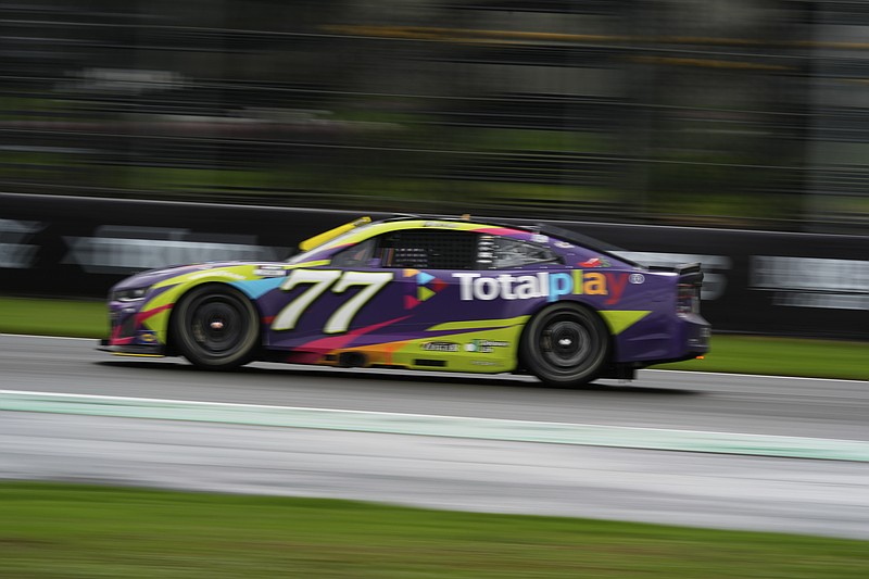 Carson Hocevar drives during a NASCAR Cup Series auto race at Hermanos Rodríguez race track in Mexico City, Sunday, June 15, 2025. (AP Photo/Fernando Llano)
