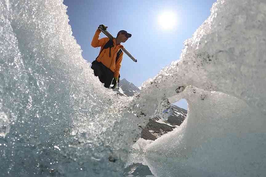 Switzerland’s ebbing glaciers show new, strange phenomenon — holes reminiscent of Swiss cheese