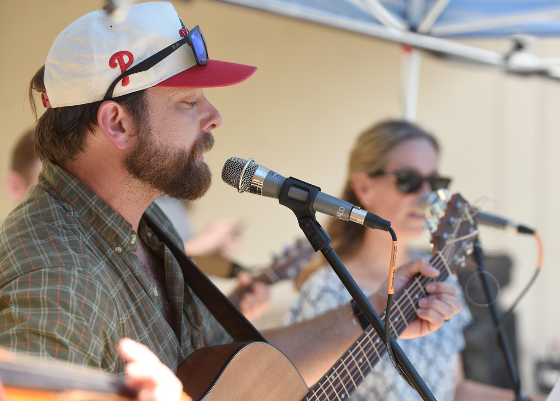 Staff photo by Matt Hamilton / Chapman Whitted performs June 25, 2025, during an outdoor picnic at Covenant College in Lookout Mountain, Ga.