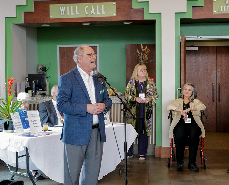 Photo by Mark Gilliland / Rodney Van Valkenburg welcomes everyone.