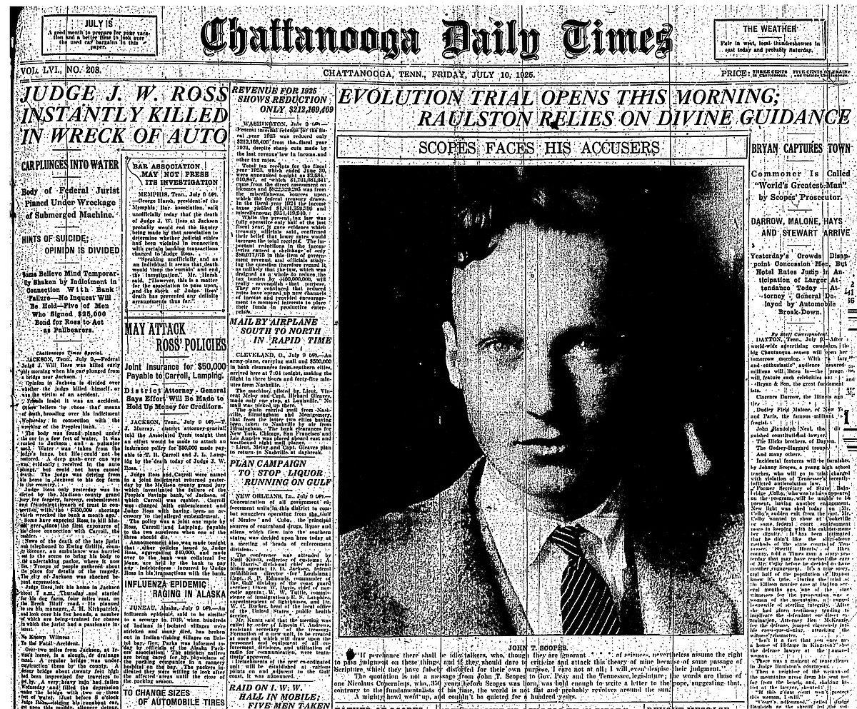 A century since Dayton’s famous Scopes trial, America is facing many of the same crosswinds
