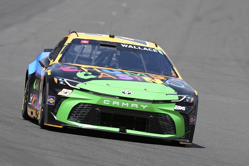 AP photo by Darron Cummings / Bubba Wallace drives the 23XI Racing No. 23 Chevrolet in the NASCAR Cup Series' Brickyard 400 on Sunday at Indianapolis Motor Speedway.