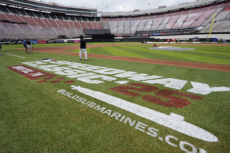 A baseball field in a racetrack? MLB's Speedway Classic makes history ...
