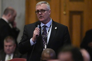 Tennessee state Rep. Monty Fritts, R-Kingston, speaks on the House floor Feb. 1, 2024, in Nashville. Fritts on Sept. 5, 2025, announced he would run for Tennessee governor. (AP Photo/George Walker IV)