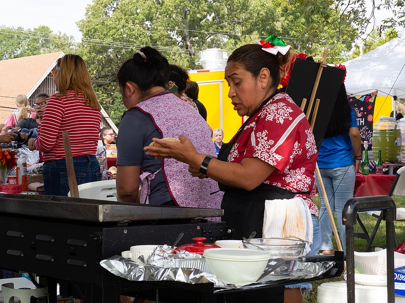 Traditional handmade gorditas, with various fillings, were available during the Hispanic Heritage Month Festival on Tuesday, Sept. 30, 2025, at Texarkana College. (Staff photo by Andrea Loredo)