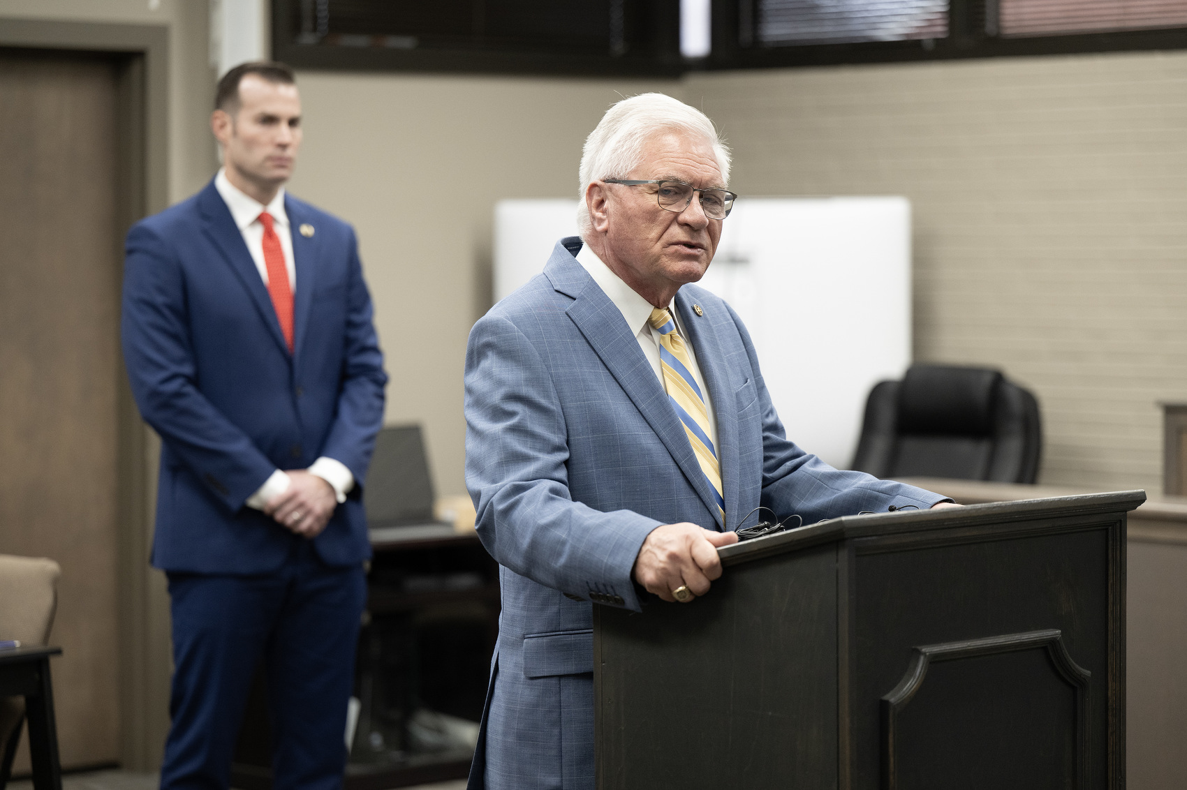 Staff Photo by Seth Carpenter / Walker County Sheriff Steve Wilson speaks Nov. 25, 2025, at a press conference about the conviction of Marshall Payne.