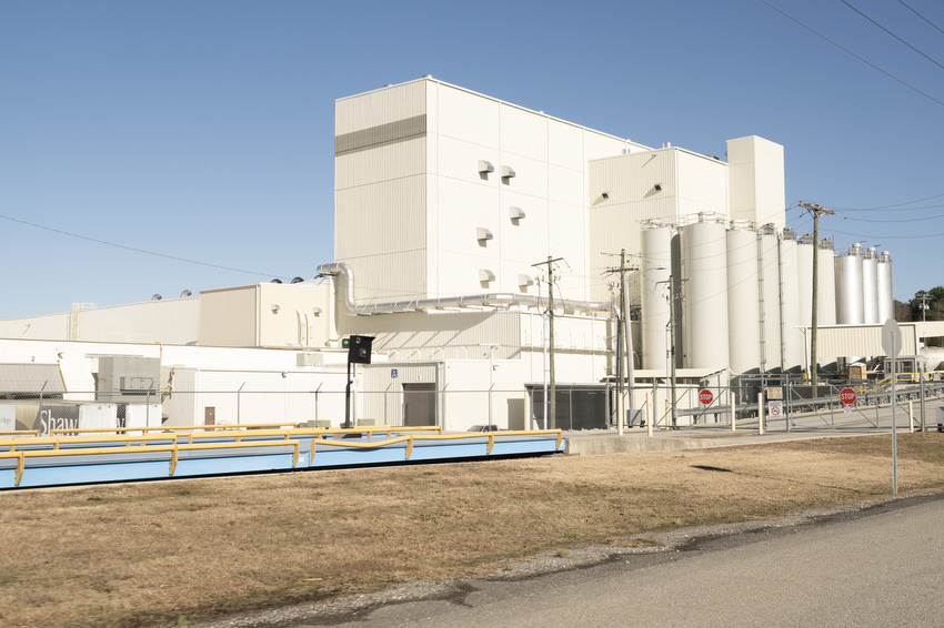 Staff Photo by Seth Carpenter/ Shaw Industries Plant RP & 44 is seen in Ringgold. The company says it invented a new test to eliminate PFAS from its supply chain.
