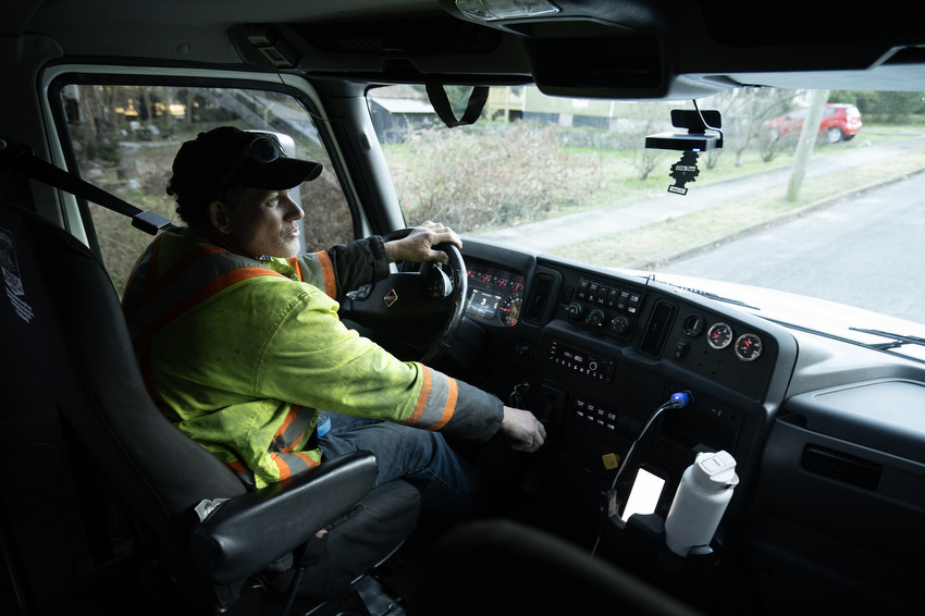 Staff Photo by Seth Carpenter / David Clark, a driver for Shackleford Towing & Recovery, makes his way to a pickup in St. Elmo.