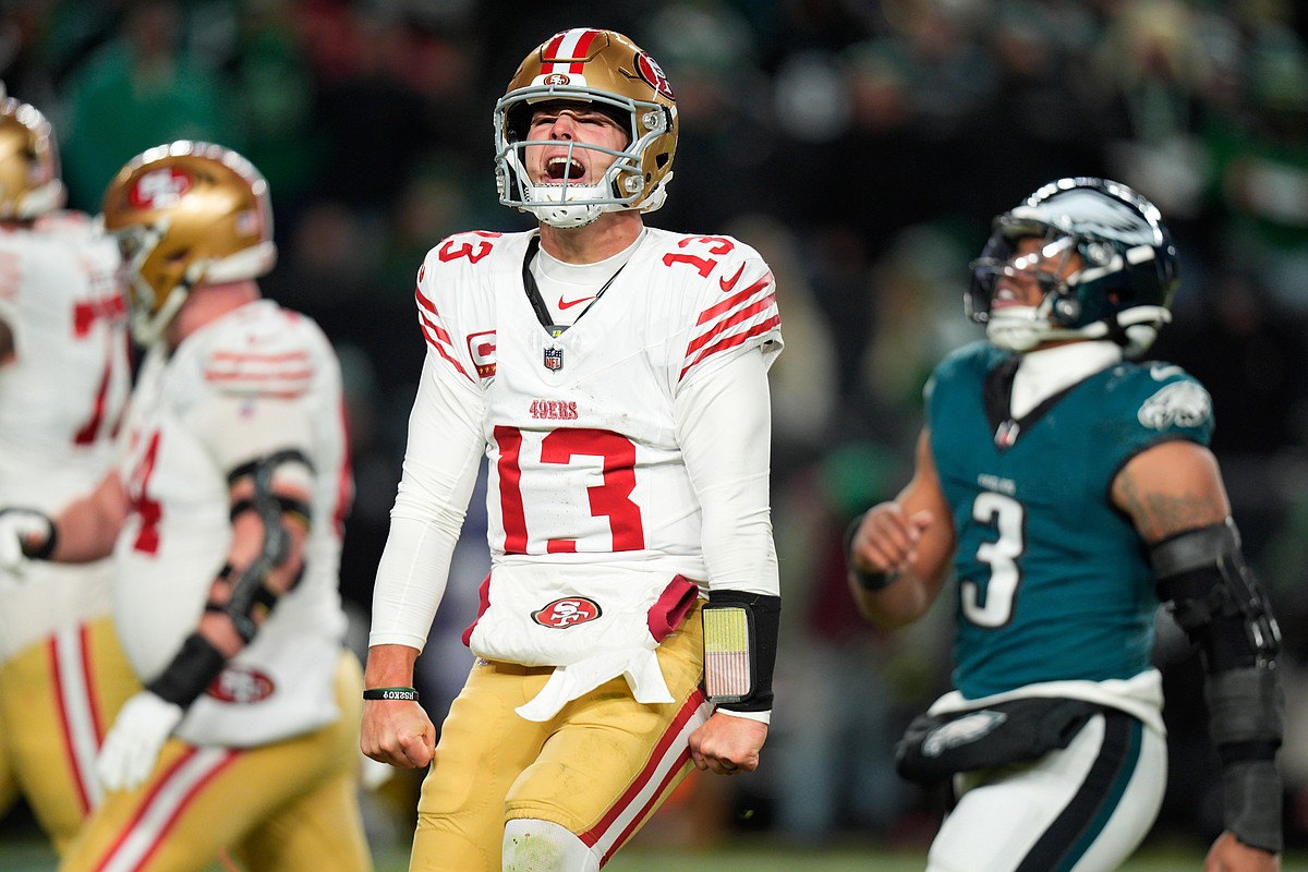 Eagles’ bid to repeat ends quickly as 49ers set up Seattle rematch
