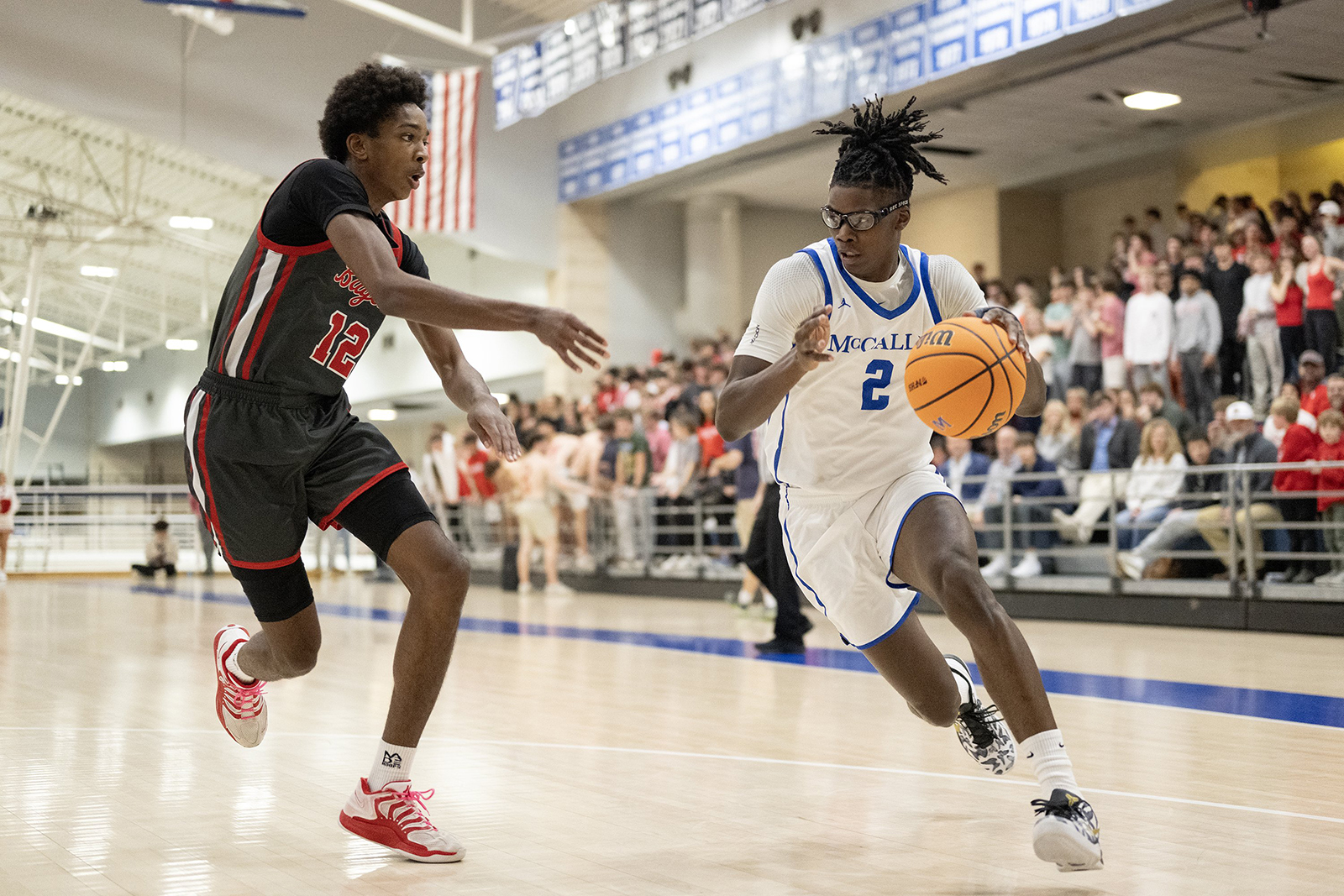 Staff Photo by Seth Carpenter/ McCallie's Ryan Wingard (2) runs the ball. McCallie Boys' Basketball was hosting a match against Baylor on Friday, Jan. 16, 2026.