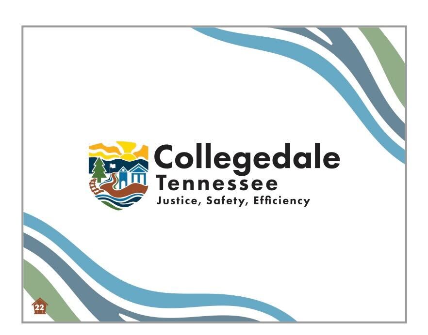 City of Collegedale / This new logo, designed by Southern Adventist University student Laurissa Mancia, was selected as Collegedale's new branding at a comission meeting Wednesday evening.