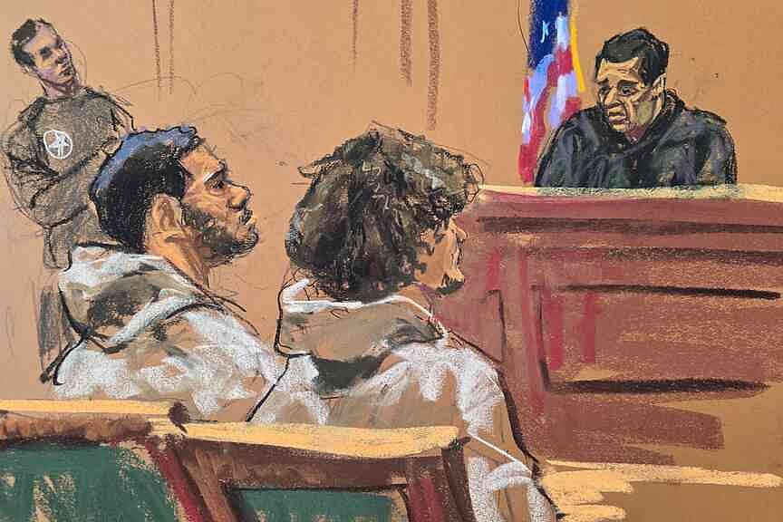 Two men charged with terrorism after bomb thrown at protesters in New York