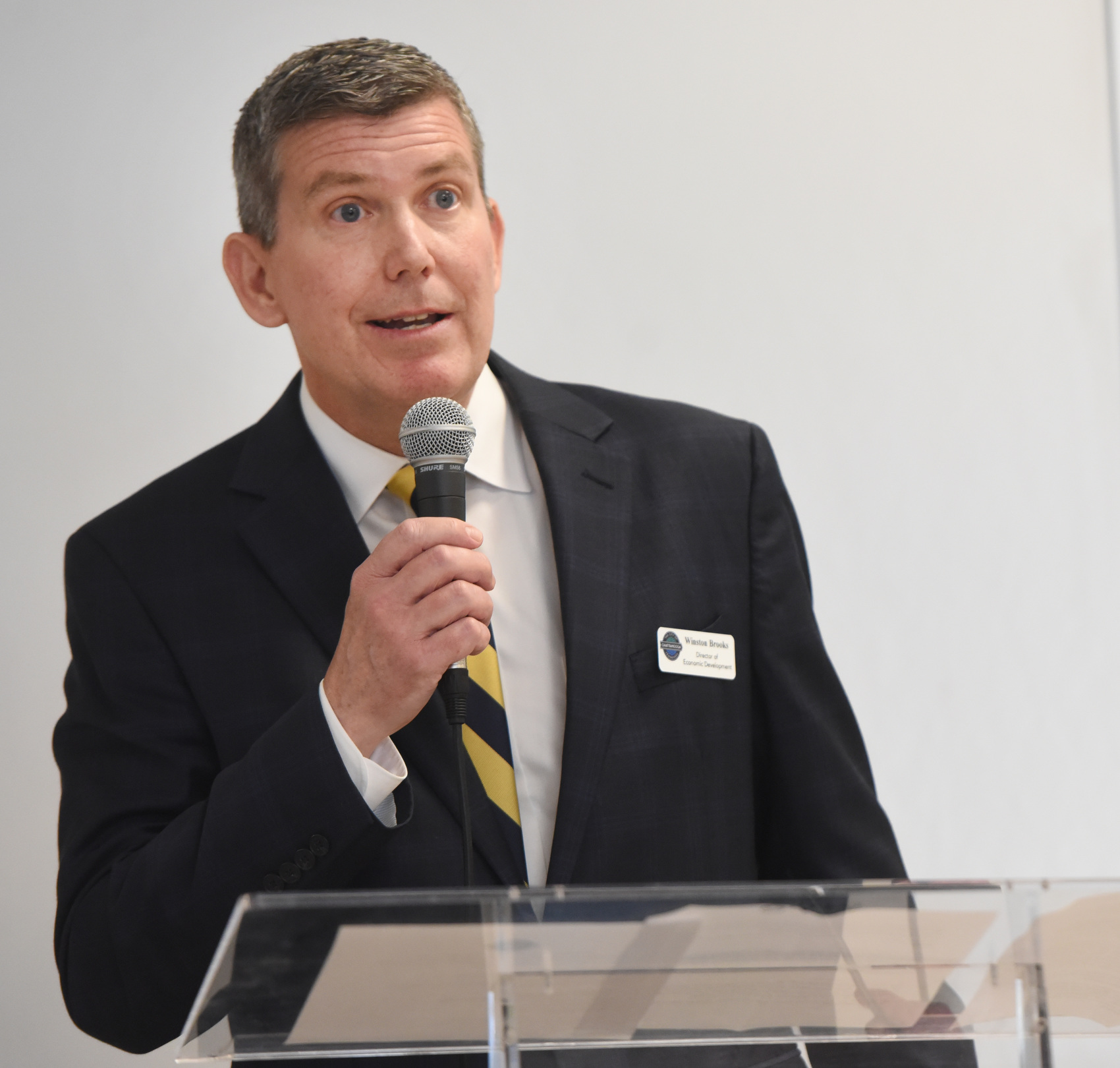Staff photo by Matt Hamilton / Winston Brooks, director of economic development and entrepreneurship for the city of Chattanooga, speaks during the ribbon cutting ceremony for the Chattanooga Small Business Resource Center on Friday, March 20, 2026.