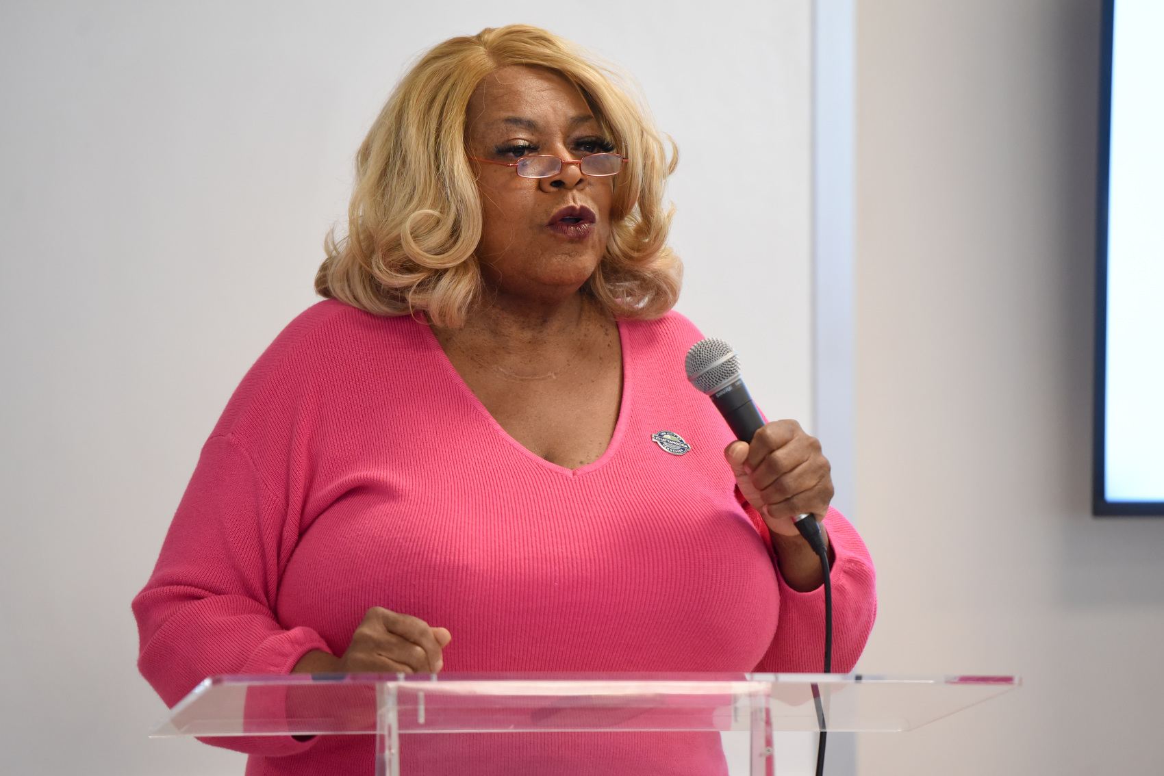 Staff photo by Matt Hamilton / Councilwoman Marvene Noel speaks during the ribbon cutting ceremony for the Chattanooga Small Business Resource Center on Friday, March 20, 2026.