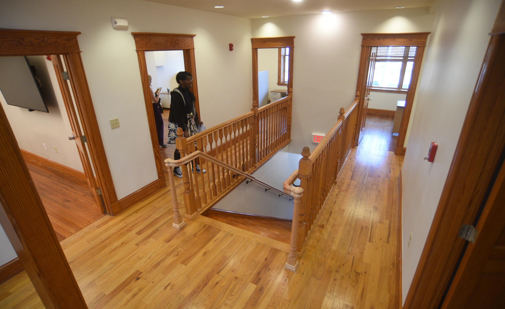 Staff photo by Matt Hamilton / Visitors tour various rooms after the ribbon cutting ceremony for the Chattanooga Small Business Resource Center on Friday, March 20, 2026.