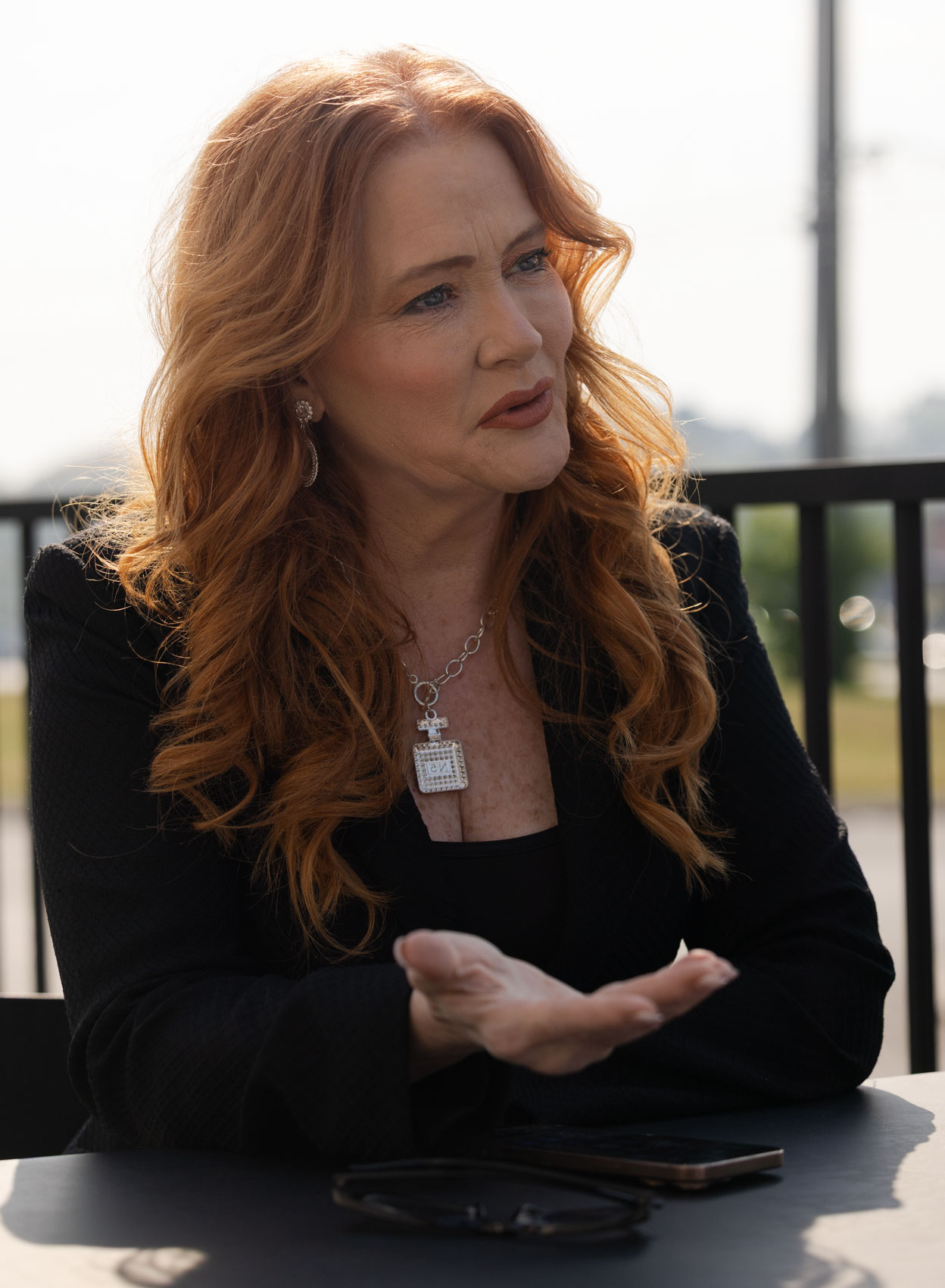 Staff photo by Larry Sullivan II / Donna Christian-Lowe speaks during an interview.Christian-Lowe is challenging incumbent Hamilton County Commissioner Steve Highlander in the Republican primary May 5.