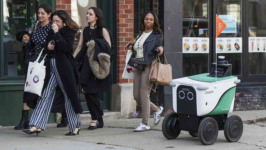 Food delivery robots shatter two Chicago bus shelters: ‘Two in seven days is not great’