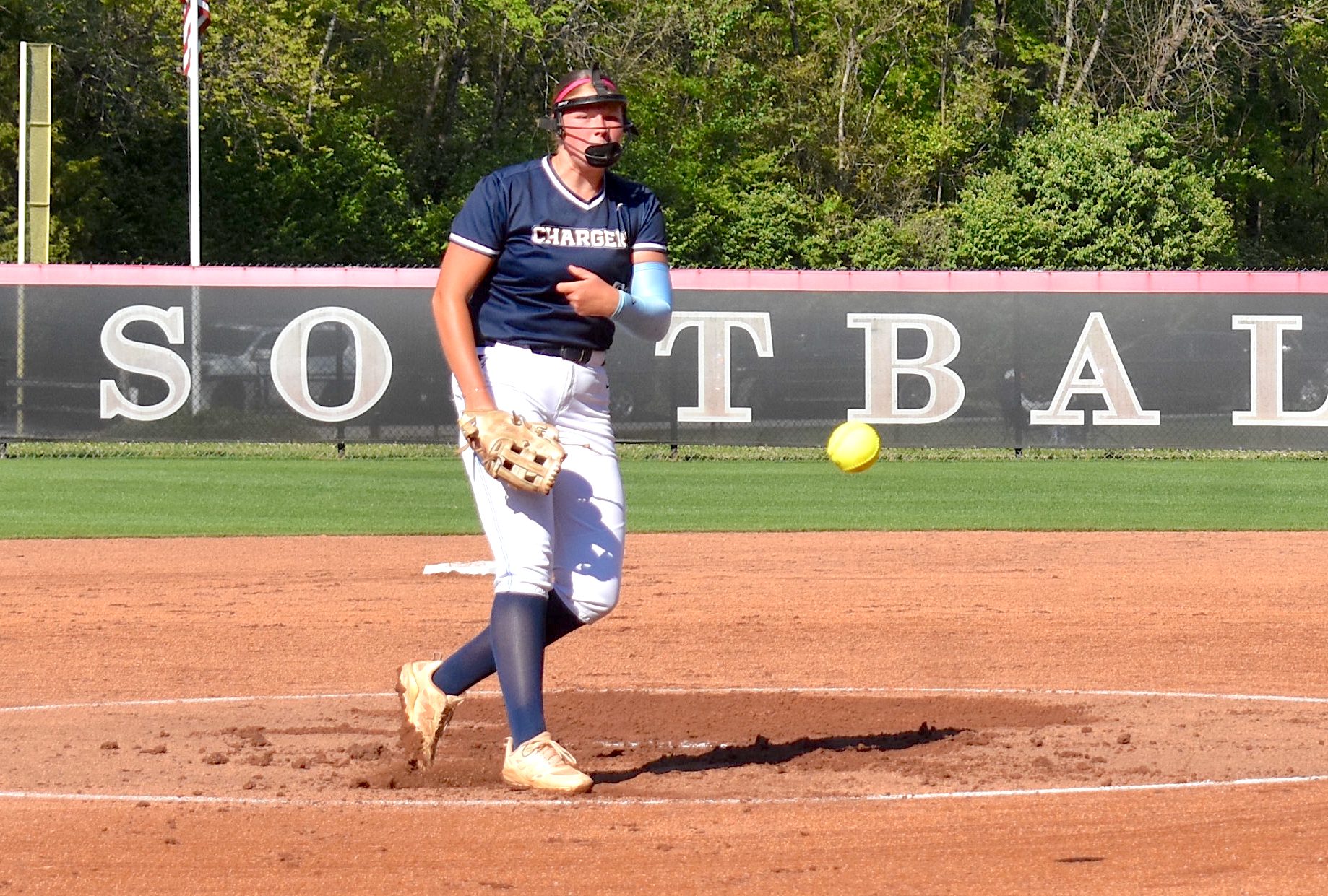 Staff photo by Patrick MacCoon / Chattanooga Christian ace Kylie Black deals in Thursday's 1-0 road victory over Baylor.