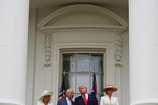Trump and Charles greet each other warmly and meet in Oval Office on a ...