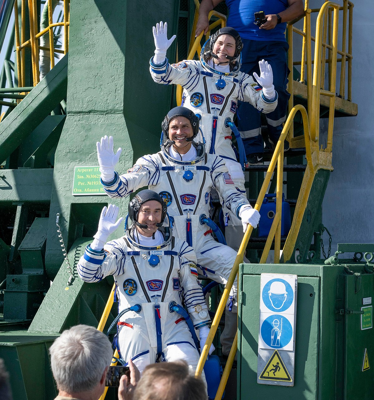 U.S.-Russian crew arrives at the International Space Station for 8-month mission
