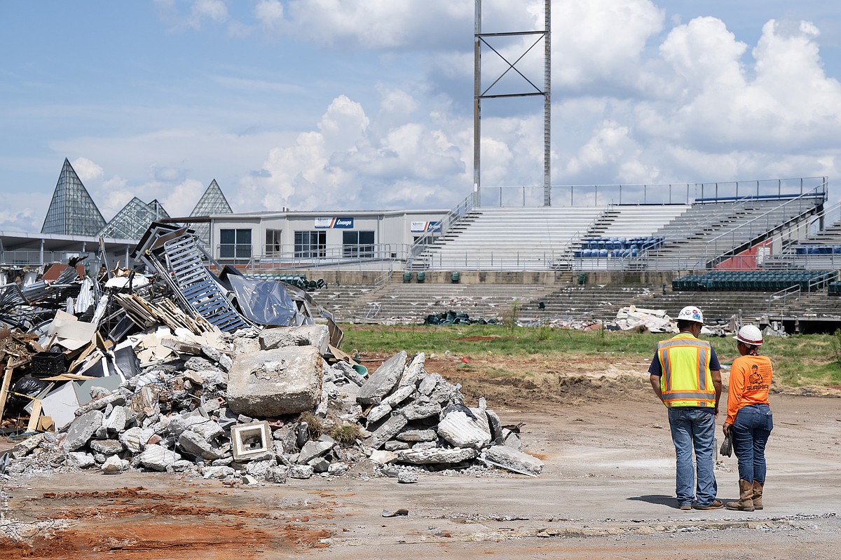 PHOTOS: Crews demolish AT&T Field, former Chattanooga Lookouts park