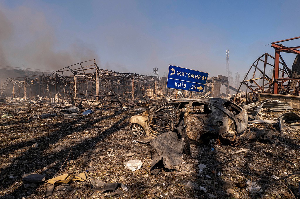 Russian strike on a Ukrainian warehouse kills 37 in the war's deadliest attack this year