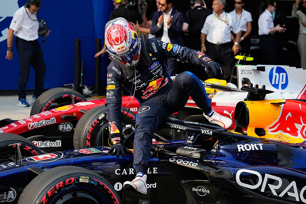 Max Verstappen finally has first pole position amid tough F1 season ...