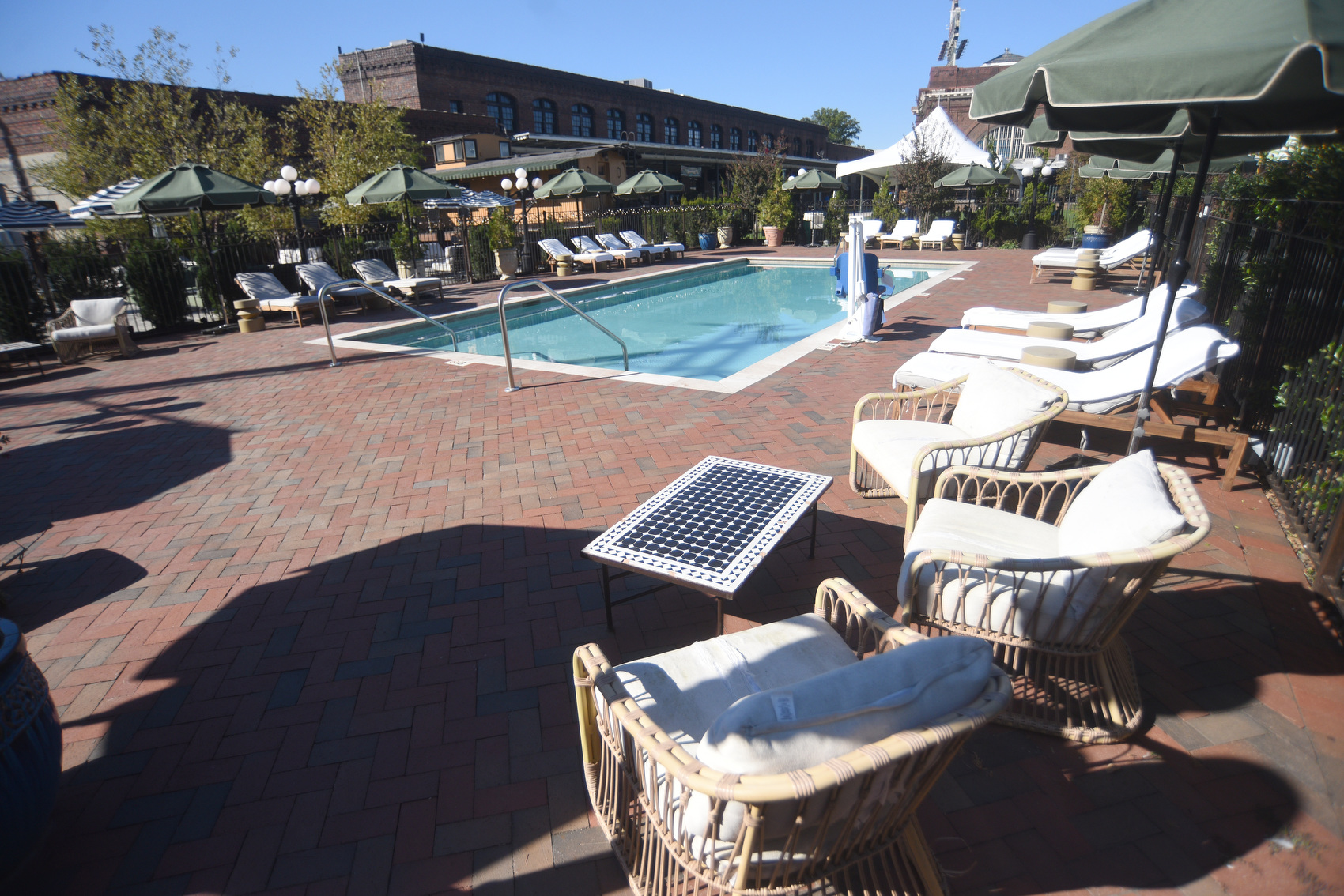 Staff photo by Matt Hamilton / The pool is seen at Hotel Chalet on Friday, Oct. 23, 2026.