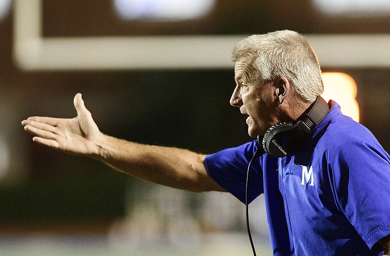 Staff file photo by Robin Rudd / McCallie football coach Ralph Potter’s program opened a new season with another victory, adding to a winning streak that started in 2020.
