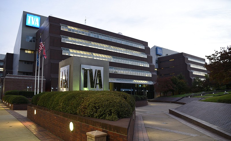 Staff file photo / The Tennessee Valley Authority building is shown in downtown Chattanooga in 2016.