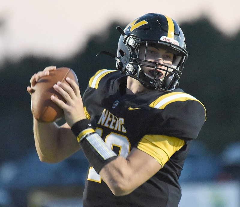 Staff file photo by Matt Hamilton / North Murray senior quarterback Seth Griffin has 853 passing yards and 289 rushing yards through three games this season.