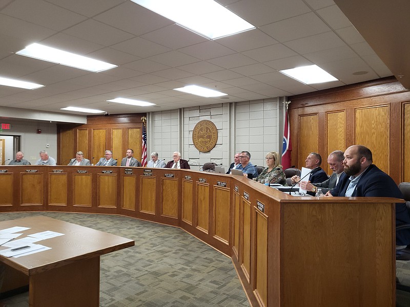 Staff photo by Ben Benton / The Bradley County Commission on Monday rejected a proposed change to internal committee meeting rules that some residents said reduced government transparency.