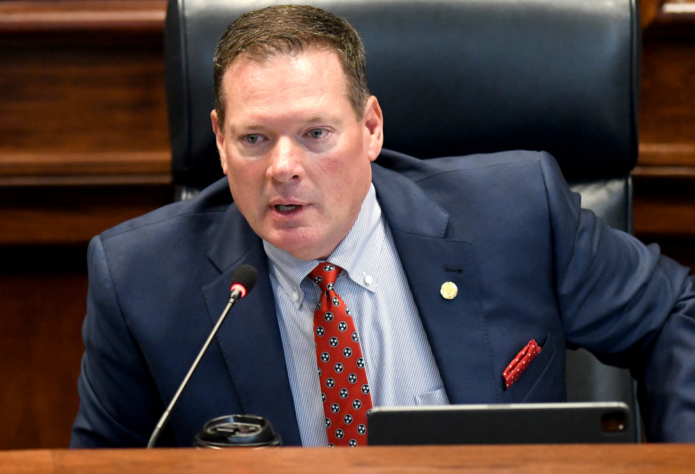 Staff Photo by Robin Rudd / Jeff Eversole, of District 10, speaks at the regular meeting of the Hamilton County Commission on September 21, 2022.
