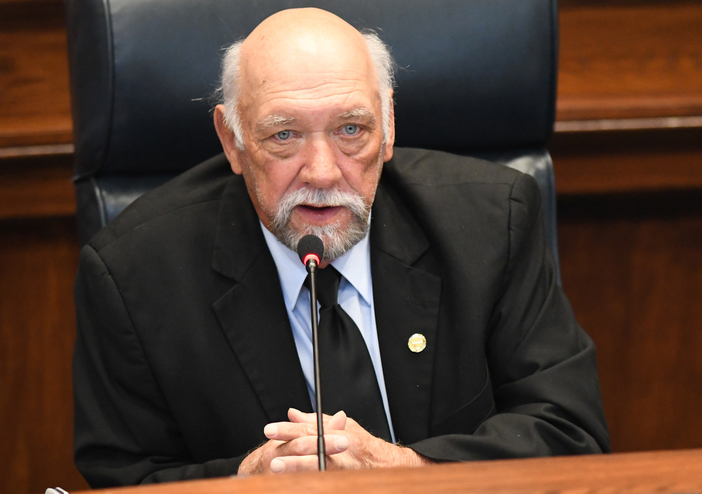 Staff Photo by Robin Rudd / Geno-o Shipley, of District 1, speaks at the regular meeting of the Hamilton County Commission on September 21, 2022.