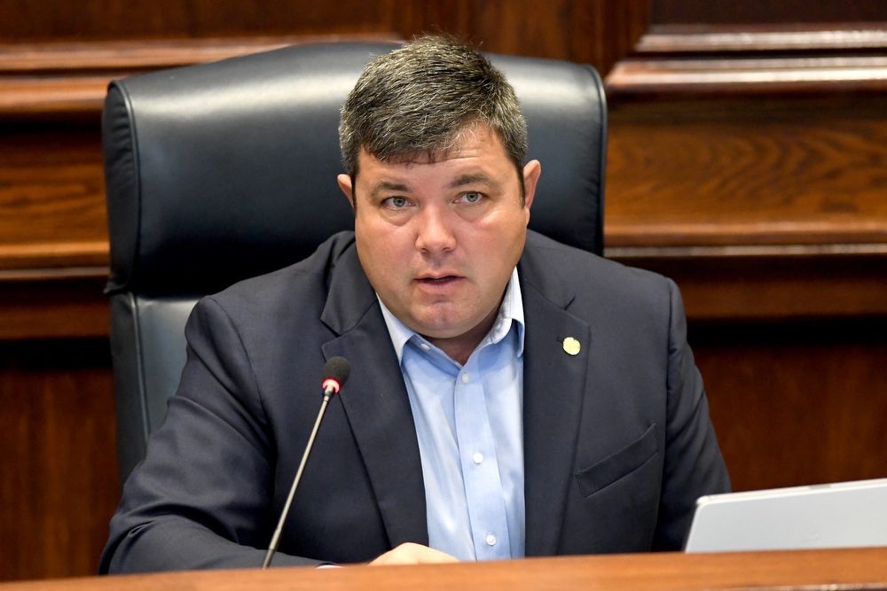 Staff Photo by Robin Rudd / Lee Helton, of District 7, speaks at the regular meeting of the Hamilton County Commission on September 21, 2022.