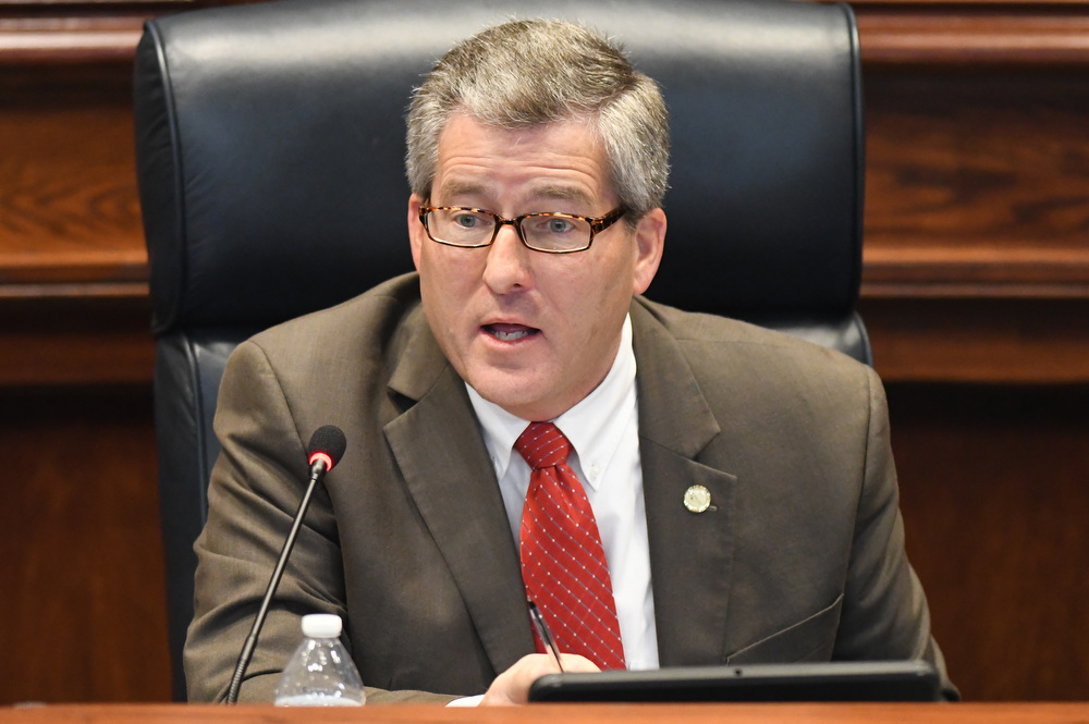 Staff Photo by Robin Rudd / Joe Graham, of District 11 and Chairman Pro-Tempore, speaks at the regular meeting of the Hamilton County Commission on September 21, 2022.