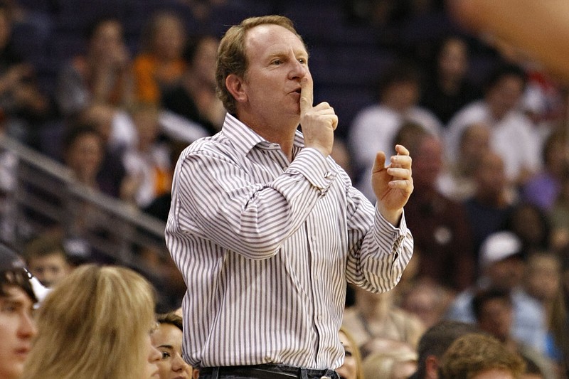 AP file photo by Matt York / Robert Sarver, who has owned the NBA's Suns and the WNBA's Mercury since 2004, announced Wednesday he will sell both of the Phoenix franchises. His announcement came a week after he was suspended for a year and fined $10 million by the NBA for workplace misconduct.