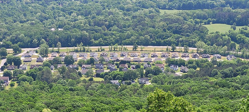 Walker County government / This photo taken in May shows the Idlerock subdivision at the foot of Lookout Mountain in Walker County. Several new subdivisions planned for Walker County were discussed in this week’s State of Walker County address.