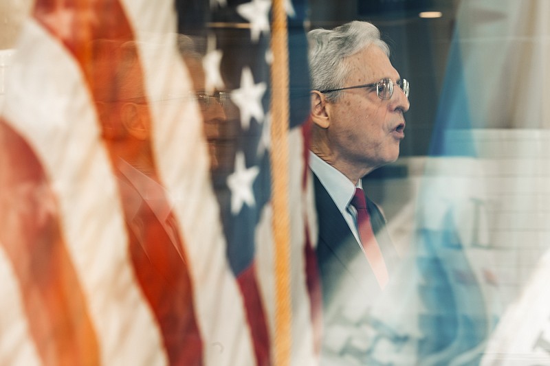 New York Times photo / U.S. Attorney General Merrick Garland speaks during a naturalization ceremony at Ellis Island in New York on Saturday, Sept. 17, 2022
