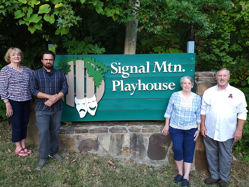 Signal Mountain Playhouse / From left Anne Rittenberry, Stephen Davis, Anne Roza and Tim Forsythe are putting together a birthday party bash for the Signal Mountain Playhouse's 50th anniversary this month.